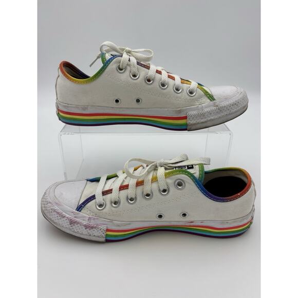 Converse Chuck Taylor All Stars White Rainbow Sole Womens Size 7 - Picture 6 of 16